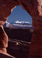 LaSal Mountains through Delicate Arch
